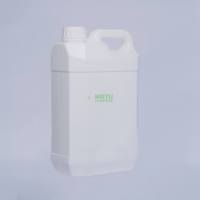 Bouteille carrée en plastique HDPE de 5 L avec poignée pour huile moteur et produits chimiques, dotée d'un bouchon à vis, impression de logo personnalisable