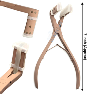 Pinzas Profesionales de Acero Inoxidable Reutilizables y Duraderas de 7 Pulgadas para Extensiones de Cabello, con Almohadillas y Doble Resorte para Aplicación de Extensiones - Product Image 4