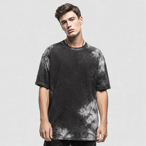 T-shirt délavé à épaules tombantes pour homme, 100% coton, style vintage - Product Image 1