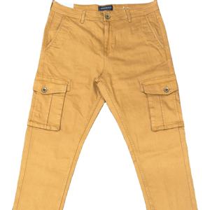 Pantalon cargo en toile 100% coton léger pour homme avec taille élastique, taille mi-haute, 6 poches, décontracté, sport, extérieur, service OEM - Product Image 4