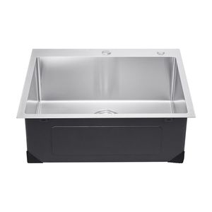 Lavello da cucina a incasso da 25 pollici in acciaio inossidabile 304 con vasca singola e valvola in ottone, stile Farmhouse - Product Image 5