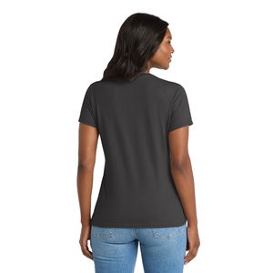 Camiseta de Cuello en V para Mujer de Calidad Premium, Tela Suave y Elástica, Manga Corta, Estilo Casual, Proveedor de Ropa al por Mayor con Logotipo Personalizado - Product Image 3