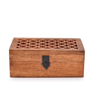 Mango Wood Decorative Wooden <b>Box</b> with Hinged Lid Handmade Wooden Storage <b>Box</b> for Jewelry <b>Keepsakes</b> Office and Home Decor - Product Image 3