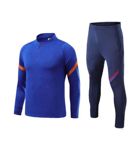 Nueva Chaqueta de Fútbol para Hombre con Media Cremallera 2026 al por Mayor, Uniforme Personalizado Azul, Chándal de Fútbol - Product Image 5