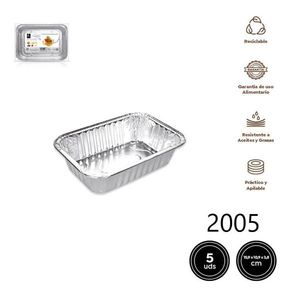 Contenedor Desechable de Papel de Aluminio 15.9 X 10.9 X 3.8 cm BANDEJA DE ALUMINIO - Product Image 2