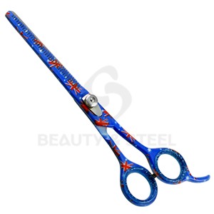 Professional Australian Flag Pattern Hair Cutting Shears with Ventilated Blade Design and Sharp Convex Edge - Product Image 4