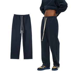 Pantalones Deportivos Casuales para Hombre, Color Verde Sólido, Cintura Elástica con Cordón, Cómodos, 100% Algodón, Venta al Por Mayor OEM - Product Image 4