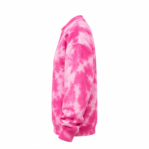 Sweat-shirt Tie-Dye Abstrait en Mélange de Coton, Col Rond, Vêtement Décontracté d'Hiver, Exportateur de Vêtements Personnalisés, Streetwear - Product Image 3