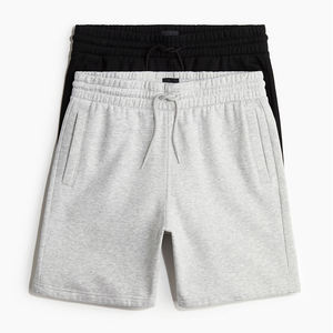 Shorts Bermuda Homme Taille Mi-Haute en Polycoton, Style Décontracté avec Cordon de Serrage, Poches, Tissu Tricoté Respirant - Product Image 2