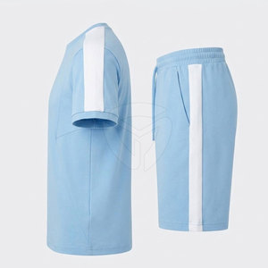 Everyday Comfort Men T-Shirt And Shorts <b>Set</b> Lightweight Two Piece Clothing Perfect For Casual Styling And Daily Movement - Product Image 3