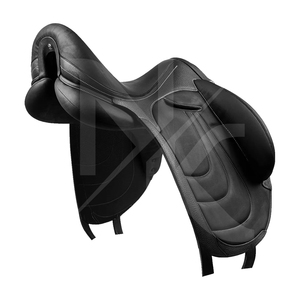 Silla de Doma Inglesa Profesional de Cuero Natural Suave y Resistente para Carreras Ecuestres, con Herrajes Niquelados de Pakistán - Product Image 3