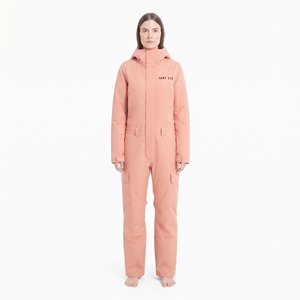 Combinaison de ski imperméable pour femme Hawk Eye, à capuche, fermeture éclair, rose, isolation synthétique, vêtements de neige - Product Image 1
