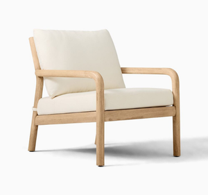 Sillón de Exterior de Madera de Teca Sólida con Reposapiés, Acabado Natural, Silla de Jardín y Patio con Reposapiés para Hotel, Resort, Villa - Product Image 5