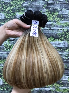 Tóc RAWHUMAN Màu Nâu Vàng BALAYAGE Giá Bán Sỉ Bán Chạy Thẳng Từ Tóc Thiên Tài Việt Nam Xoăn Lượn Sóng Thẳng - Product Image 5