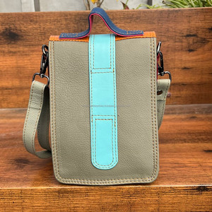 Petit sac à bandoulière en cuir recyclé pour téléphone portable pour femmes Sacs à bandoulière en cuir coloré Sac de poche pour téléphone portable de haute qualité Sac à main - Product Image 5
