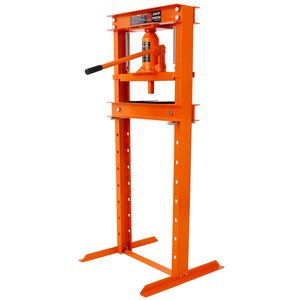 Pressa Idraulica da Officina da 12 Tonnellate con Tavolo di Lavoro Regolabile a Montaggio a Pavimento, Piastre a Telaio H per Garage, Facile da Usare - Product Image 4