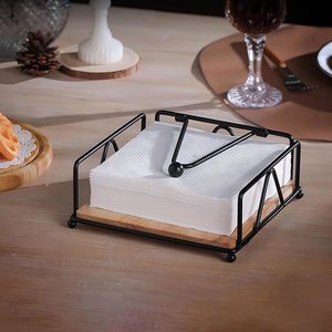 Organisateur de serviettes en métal noir mat industriel classique (style plat) – Conception autoportante durable et polyvalente, épaisse - Product Image 1