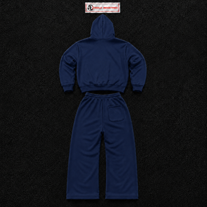 Conjunto Deportivo Azul Marino con Logotipo de Bolsa de Dinero para Hombre, Sudadera con Capucha Premium y Pantalones Jogger, Ropa Deportiva Casual - Product Image 6