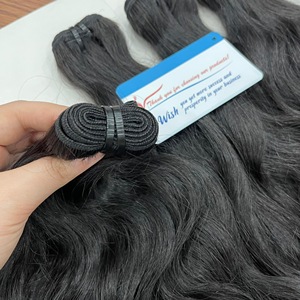 Extensions de cheveux ondulés 100 % vierges Remy vietnamiens, double trame, noirs, haute qualité, sans nœuds, sans perte, 100 g, vente en gros - Product Image 1