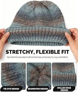 Japanese Korean Tie-Dye Slouchy Beanie Versatile Unisex Headscarf Hat <b>Thin</b> Maternity Wrap Trendy Fashion Image Common - Product Image 2