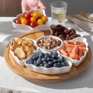 Bandeja giratoria de madera Lazy Susan para servir alimentos, organizador de especias y aperitivos de cocina de Blossom Craft India - Product Image 6