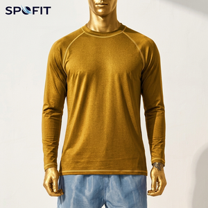 SPOFIT Unisex Long Sleeve Rash Guard Quick Dry Polyester Nylon <b>Compression</b> <b>Shirt</b> for Sports Training - Product Image 5