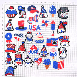 Emballage cadeau MAGA, style USA, sac de rangement pour cartes, support d'emballage en PVC souple, décoration de chaussures sabots 3D en caoutchouc, breloques pour chaussures - Product Image 2