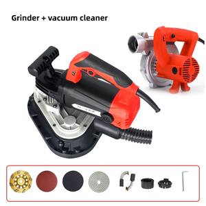 Amoladora de pulido portátil de 110V/220V sin polvo con componente de Motor de núcleo de disco de molienda de tres cabezales para molienda de superficie de hormigón - Product Image 6