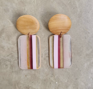 Premium Quality <b>Resin</b> Layered Drop Earrings Effect Classic Lightweight for Party Wedding and Birthday Gifts Girls Best Price - Product Image 1