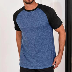 T-shirts décontractés surdimensionnés pour hommes en coton doux, personnalisables, à manches raglan, couleurs mélangées, vente en gros, fabricant de vêtements de mode - Product Image 1