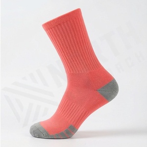 Coral Crew <b>Socks</b> Solid Color Knitted Breathable Spandex Polyester Adult Casual Summer Wear - Product Image 3