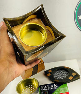 Quemador de Incienso de Resina de Madera de Nuevo Diseño, Decoración del Hogar, Soporte para Oud, Logotipo Personalizado, Quemador de Bakhoor de Resina de Madera Estilo Marroquí - Product Image 3