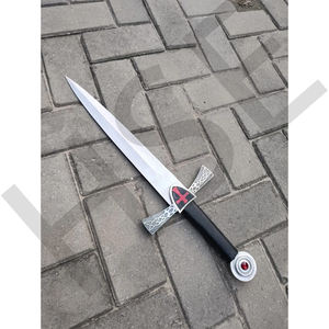 Daga medieval de caballero templario con funda de cuero - Product Image 5