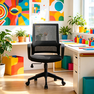 เก้าอี้สำนักงาน AY Office System รุ่น Ergonomic Mesh แบบปรับได้ด้วยมือ สำหรับใช้ในบ้านหรือสำนักงาน ที่วางแขนแบบคงที่ โครงพลาสติกแข็งแรง ปรับความสูงได้ หมุนได้ 360 องศา - Product Image 1