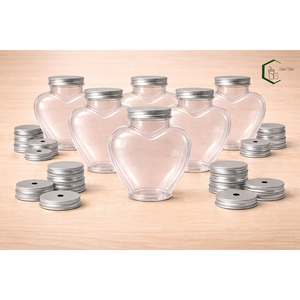 500ml PET <b>Plastic</b> Heart-Shaped Bottle with Aluminum Screw <b>Cap</b> OEM Beverage Packaging From Vietnam for Milk Tea Juice Coffee - Product Image 4