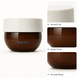 Envase Cosmético Redondo de PET Ámbar de 100 ml, Color Marrón con Tapa de Rosca Blanca para Crema para el Cuidado de la Piel, Fabricante de Vietnam - Product Image 4
