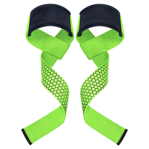 Sangles de maintien ajustables en coton de qualité supérieure, antidérapantes, rembourrées roses, pour hommes et femmes, pour la musculation et l'entraînement en salle de sport - Product Image 3