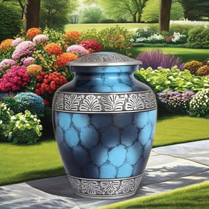 Urna de cremación funeraria personalizada para cenizas conmemorativas humanas Urna de metal de tamaño personalizado para suministros funerarios - Product Image 1