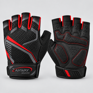Low Price Cycling Gloves Breathable Stretch Fabric Comfortable Fit Shock Absorbing Padded Palm Anti Slip Grip For Road Cycling - Product Image 6