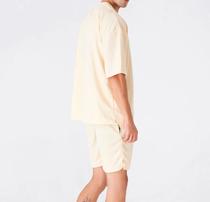 Conjunto de Camiseta y Pantalones Cortos 100% Algodón Orgánico para Hombre, Juego de Toallas, Camiseta y Pantalones Cortos de Felpa para Hombre - Product Image 3