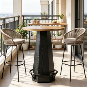 Tavolo da Bar Moderno Minimalista in Legno per Casa, Feste, Hotel e Spazi Esterni - Product Image 5