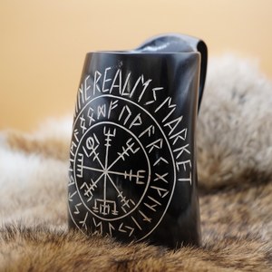 Tasse à bière en céramique The Nine Realms Viking avec poignée, design vintage, verre à boire en grès, cadeau de fête - Product Image 6