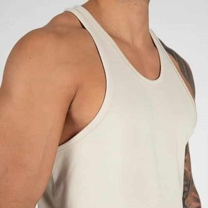 Hawk Eye Sports Eco-friendly Cotton/polyester Summer Sleeveless Top Plus Size Men's Casual <b>Vest</b> O-neck Knitted tank Top Solid - Product Image 2