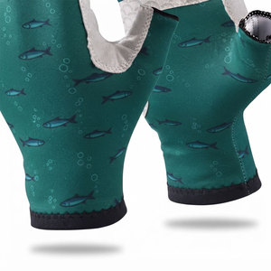 Gants de pêche unisexes à doigts ouverts avec impression par sublimation personnalisée, faciles à enfiler, légers et écologiques - Product Image 5