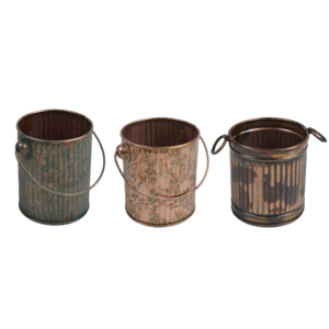 Ensemble de 3 pots de plantes vertes, design décoratif multicolore, design de seau suspendu pour mur et cuisine, meilleurs designs de jardinières - Product Image 1
