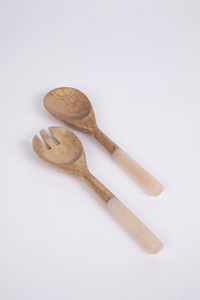 Handmade Best Polished Natural Acacia Wood Salad Server Set Eco-Friendly Microwave Oven <b>Safe</b> Dishwasher <b>Safe</b> <b>Antique</b> Wooden - Product Image 5