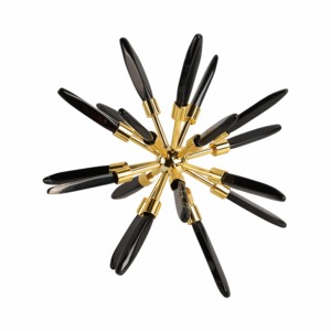 Escultura Geométrica Moderna de Latón, Decoración Abstracta Chapada en Oro para Mesa, Sala de Estar, Decoración del Hogar, Diseño Artístico Hecho a Mano - Product Image 3