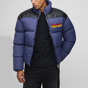Custom Made <b>Men's</b> Custom Puffer <b>Jacket</b> Front Logo Print Camouflage Waterproof Breathable Windbreaker Hooded Winter - Product Image 4