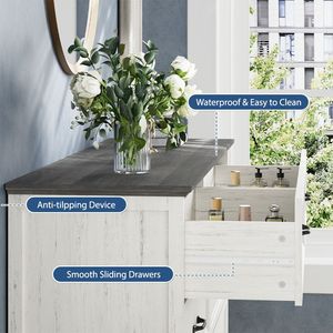 Comò moderno a 6 cassetti per camera da letto o soggiorno armadio in legno con maniglie in metallo organizzatore armadio - Product Image 2