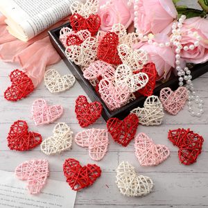 Decoración de ratán en forma de corazón para el Día de San Valentín, corazones de fibra natural hechos a mano, accesorio para las fiestas - Product Image 6